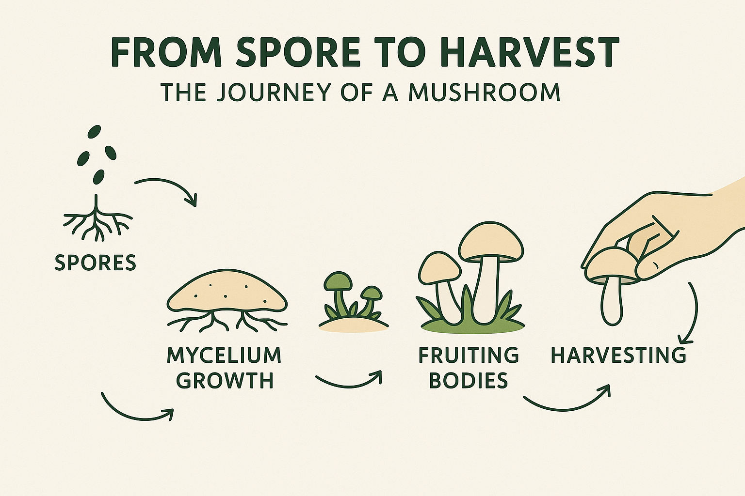From Spore to Harvest: The Journey of a Mushroom